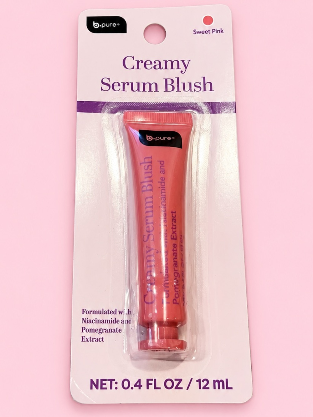 b.pure Creamy Serum Blush Sweet Pink Niacinamide Pomegranate Extract